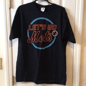 Fruit of the Loom Black Let's Go Mets Tee Shirt